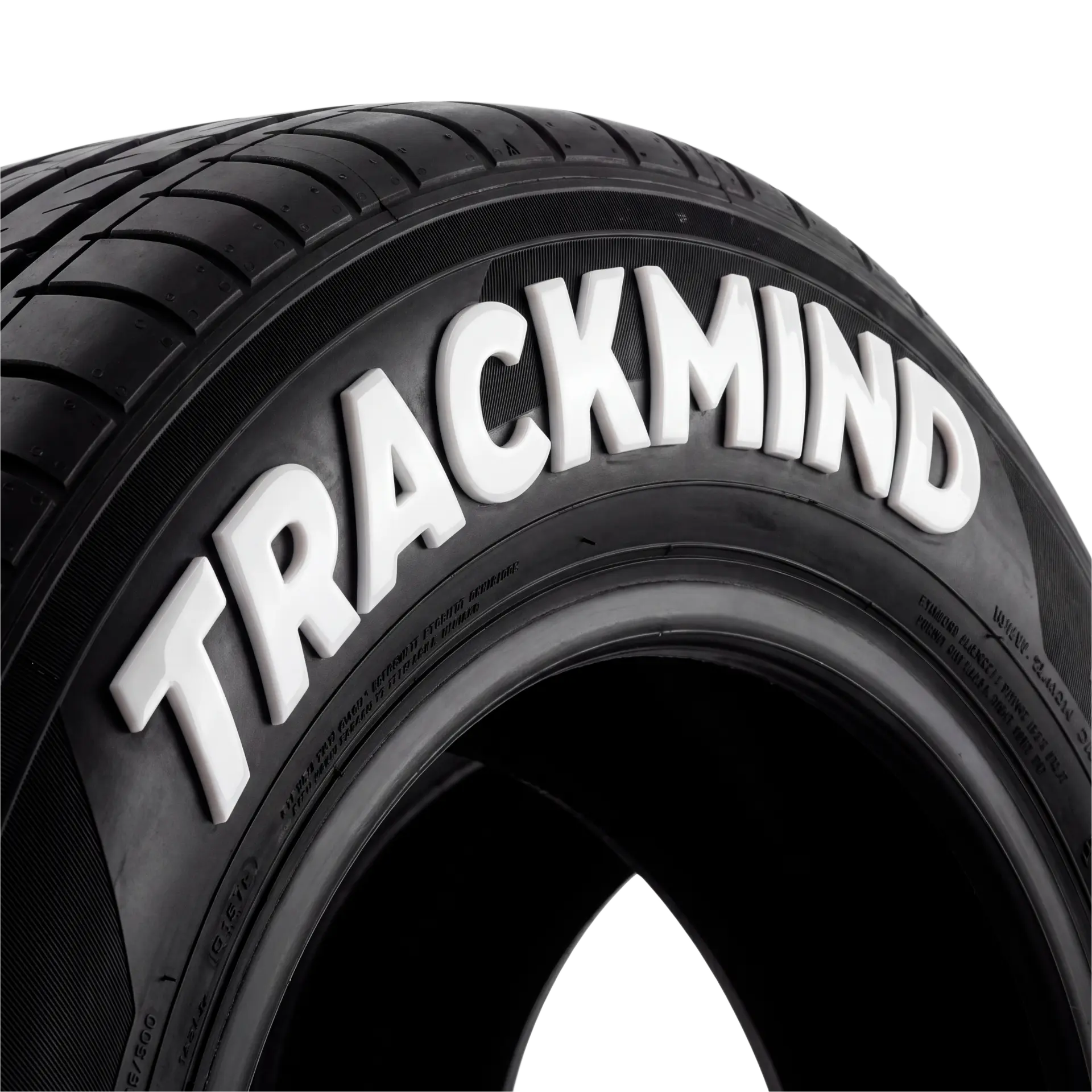 TrackMind Logo — TM-Schriftzug im Reifenprofil, Mental Performance Coaching für Motorsport